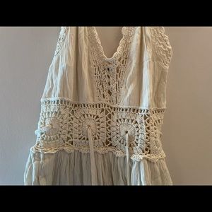 Cross Cross Back Crochet Romper